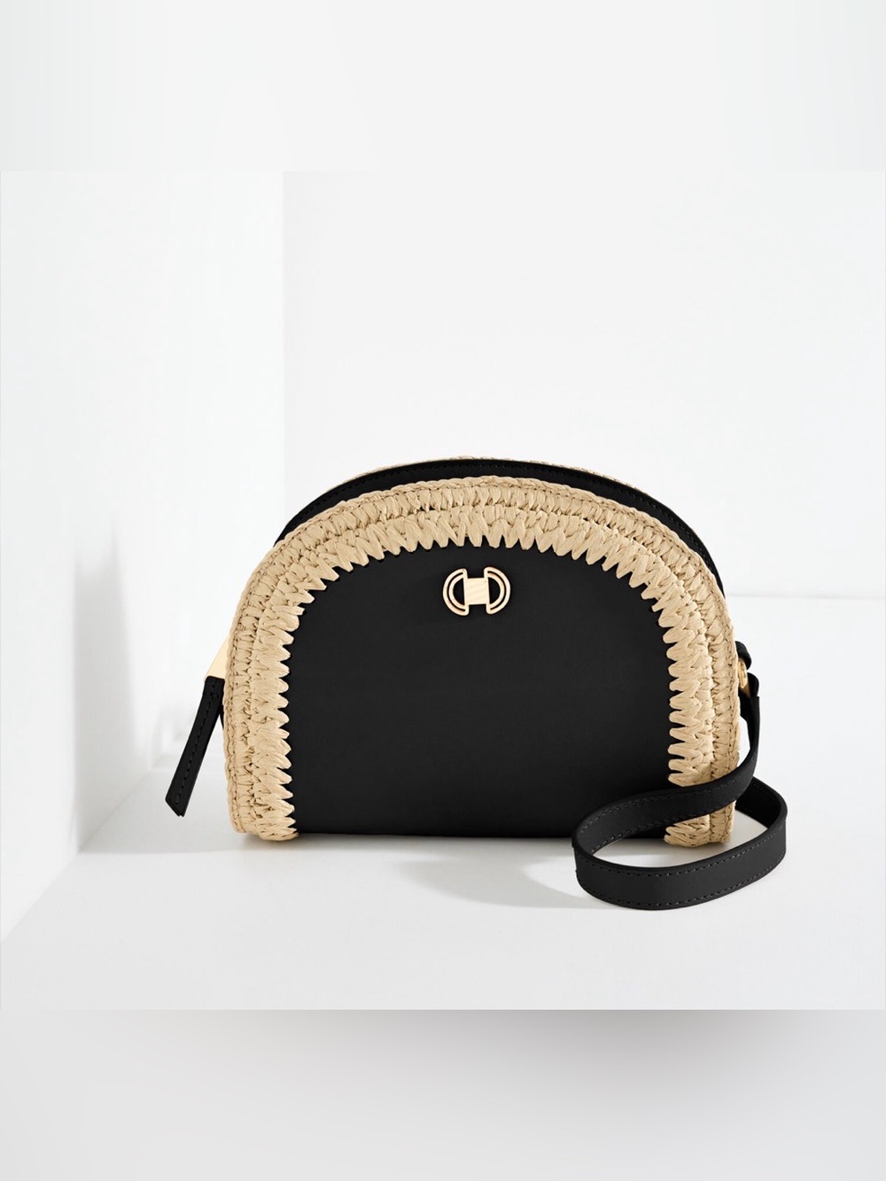 NWT Talbots RORY VACHETTA STRAW CROSSBODY BAG